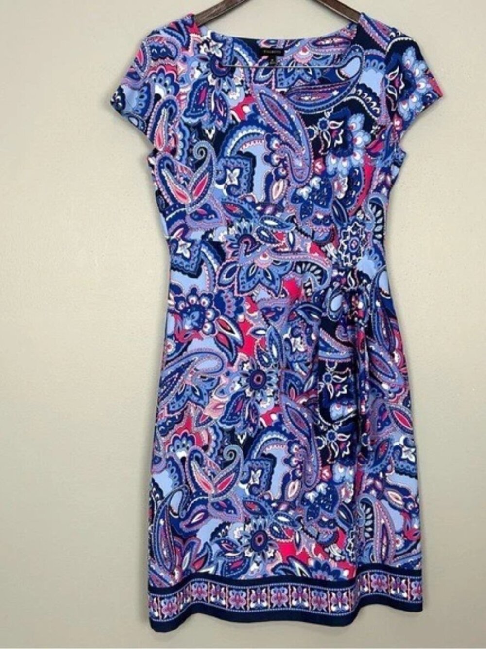 Talbots Women's Wrap-Style Knit Straight Dress